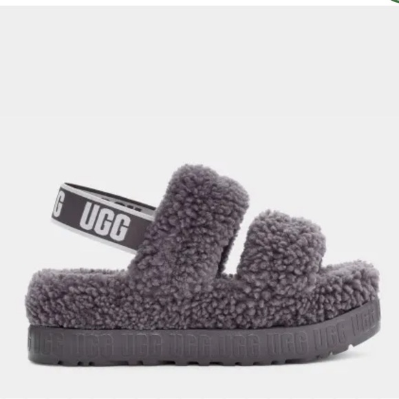 UGG Oh Fluffita Shade Charcoal Grey - Picture 1 of 5